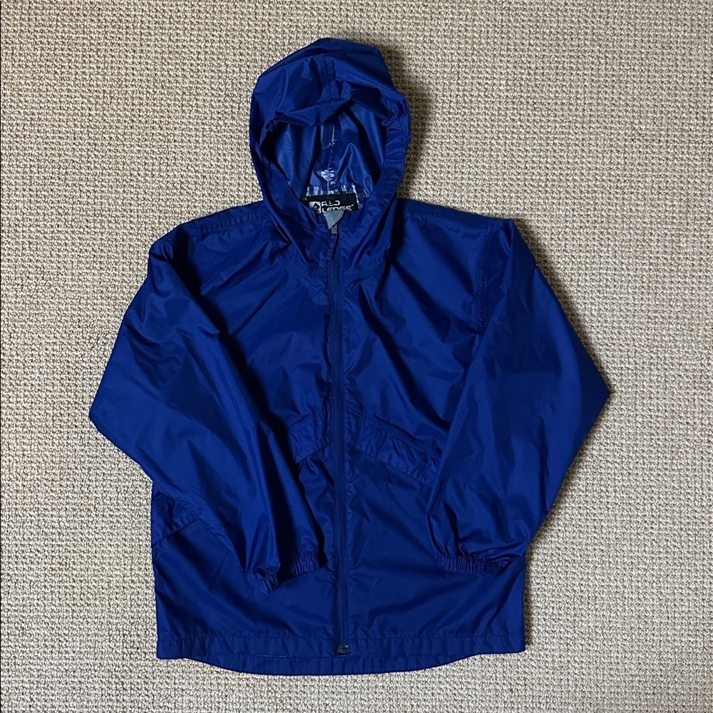 Red Ledge Kid’s Blue Hooded Windbreaker Jacket with Pockets
